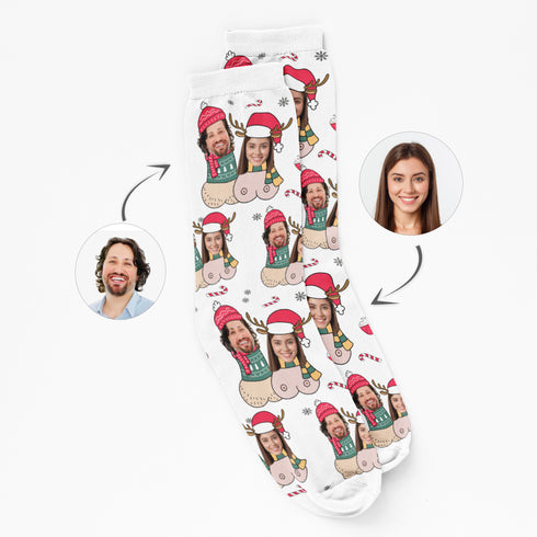 Personalised Couple Face Socks